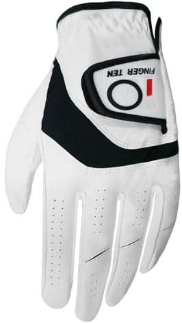 AMRTA Mens Golf Gloves for Right Left Handed Golfer Leather, Golf Gloves Men Left Right Hand Weathersorf Rain Grip for All Weather Durable Size S M ML L XL (M/L, 1 Pack Worn on Left Hand)