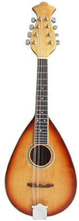 TSTS Anfänger Mandolinen Treble Mandolin Runder Loch Acht Saiten Mandolininstrument Mit Lederkiste