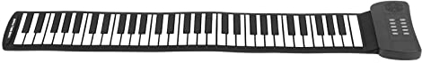 61 Tasten Elektronisches Klavier Kleine Klaviertastatur, Handrollenklavier Tragbares 4D-Stereo-Surround-Sound-Roll-Up-Tastaturklavier für Alle Altersgruppen(PM61)