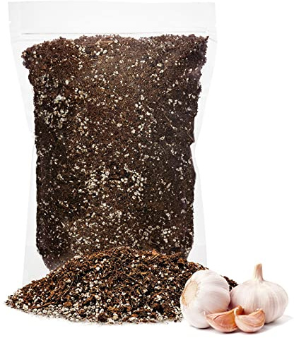GARDENERA Premium Organic Potting Soil for Garlic - (4 Quart Bag)