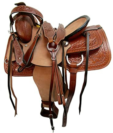 WILD RACE Premium Western-Leder-Rennpferdesattel/Premium Western Leather Racing Horse Saddle (17)