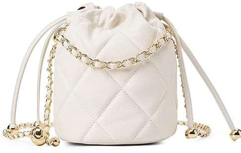 MOSAMHUA Damen gesteppt Leder Cross Body Umhängetasche Frauen Crossbody Tasche Kette Handtasche Clutch Geldbörse für Shopping Dating Tägliches Arbeiten Reisen
