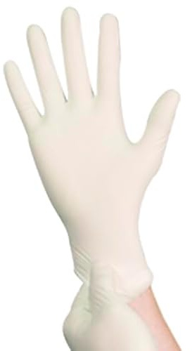 CarePrime Guantes de exploración de nitrilo, texturados para los dedos, sin látex, sin polvo, AQL 1,5, 100 unidades (blanco, XS)