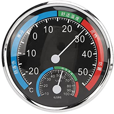 Mini Small Digital Electronic Temperature Humidity Meters Gauge Indoor Thermometer Hygrometer for Humidors Greenhouse, Garden (Black)
