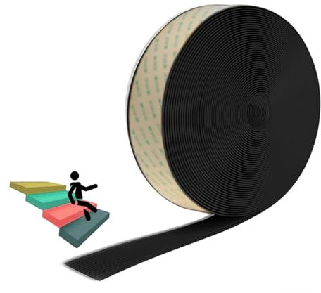 Perfil Bordes de Escaleras Perfil de Borde de Escalera Antideslizante de Plástico PVC Protector de Borde de Escalera Antideslizante Autoadhesivo Borde de Escalera Para Interior y Exterior ( Color : Ne