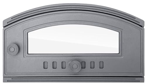 Porta del forno in ghisa, 485 x 215 mm, porta del forno per pizza, porta del forno in pietra H1012