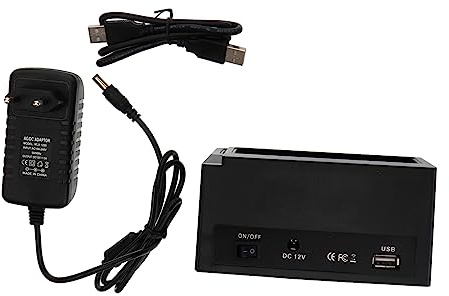 jojofuny Disco Duro portátil clonador de Duros Soporta Duros de y Conexión fácil y rápida de Duros Base para Disco Duro Base del Disco Duro el plastico Black