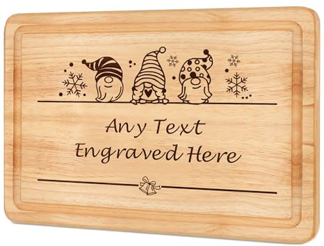 Personalised Chopping Board for Christmas Personalised Cheese Board Engraved Cutting Board Custom Chopping Board Gifts for Christmas Couples & Families (Design 1)