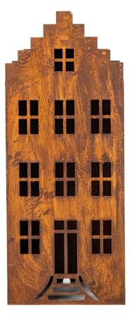 Kapaga - Rost Metall Laternen - Kerzenlaterne Indoor - Gartenlaternen | Kerzen - Laternenhaus - Teelichthaus - Latarne - Für Room Decor, Geschenke - Edelrost (Rost - Höhe 45 cm)