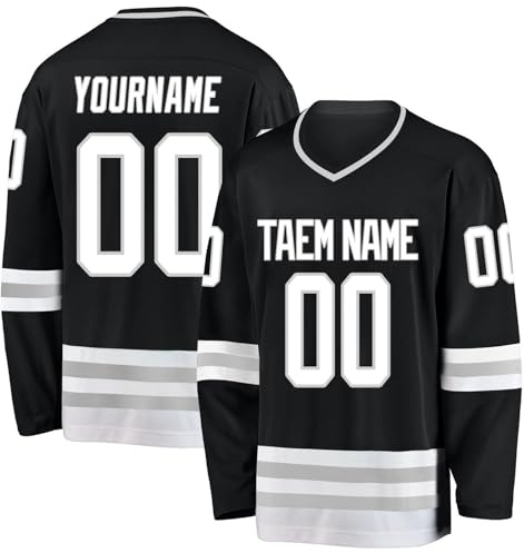XYYYHTL Personalisiertes Eishockey Trikot Herren Damen Gestalten Sie Ihr Hockey Trikots mit Ihrem Namen/Team/Nummer