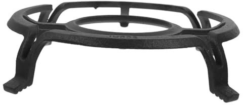 Support de Wok Noir en Fer à Quatre Branches pour Cuisinière | Gaz ou Électrique, Antidérapant et Stable, Facile à Nettoyer, Résistant à Déformation