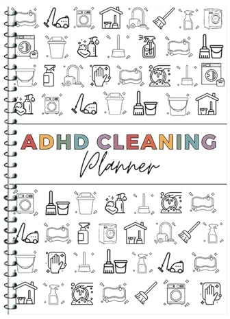 Kit di strumenti per la pulizia e l'organizzazione 'ADHD, programma di pulizia e lista di controllo, pianificatore domestico, lista di controllo giornaliera settimanale e mensile annuale