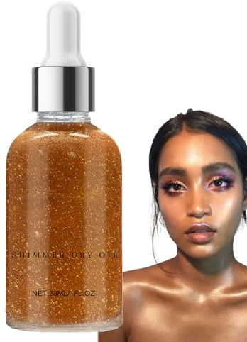 Olio Luccicante Per Il Corpo - 30 Ml Olio Corpo Scintillante | Ingredienti Idratanti E Schiarenti Ingredienti Naturali Olio Illuminante Viso Corpo | Idratante E Non Grassa Per Splendore Radioso