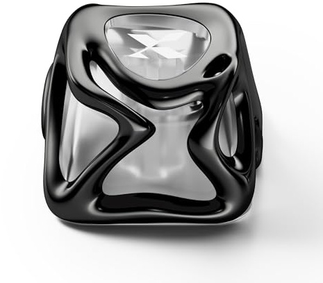 GMKWTL XVX Black Custom Keycaps, Metal Liquid Transparent Key caps, 1U Keyboard Keycaps Replacement for Mechanical Keyboard