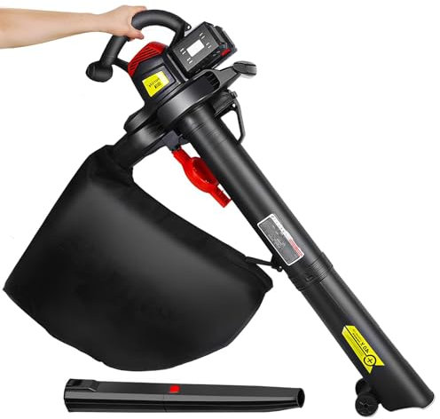 XSDAJSD Souffleur de Feuilles portatif, aspirateur souffleur de Feuilles Portable, aspirateur électrique au Lithium 40 V, soufflant et Aspirant 2 en 1 pour Jardin, Cour, pelouse extérieure