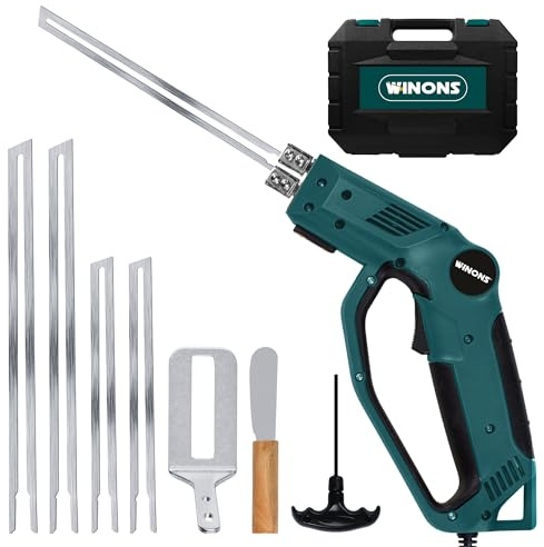WINONS 250W Heißmesser & Styroporschneider WFC0013, luftgekühlter Schaumstoffschneider, 15-Stufen-Temperaturregler, 630°C, für EPS XPS EPE EVA EPP (Set mit 5 Teilen)