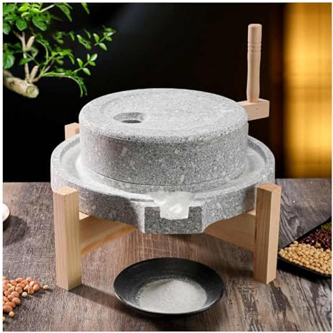 Mulino/polverizzatore A Mano in Granito Naturale Mulino A Pietra Manuale Rimovibile Fatto A Mano, Mulino per Pasta in Granito Naturale per Macinare Alimenti Secchi/umidi, Noci E Mais(30cm(11.8in))