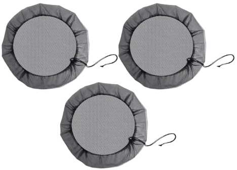 Happyyami 3pcs Rain Barrel Mesh Screen with Drawstring Black Polyester Water Drum Cover for Outdoor Yards Fine Mesh Rain Water Filter Net from Debris and Mosquitoes