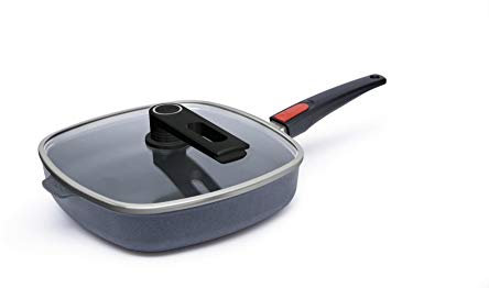 Woll Viereckpfanne, Induktion 28 x 28 cm, 6,5 cm hoch, inkl. multifunktionalem Smart Lid