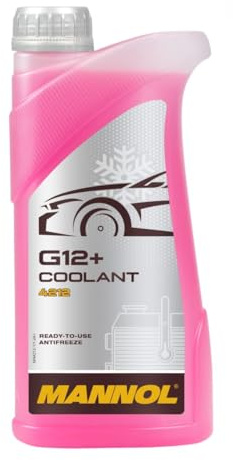 MANNOL 1 Litre Coolant G12+ Antifreeze 4212 SAE J1034 Carboxylated Ready For Use Solution