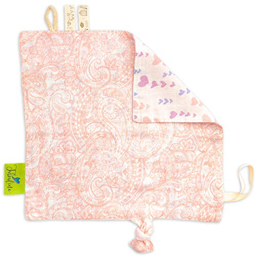 Tabalino® Schmusetuch - Schnuffeltuch Baby zum Kuscheln und Einschlafen, Größe etwa 28x28cm, Geschenk zur Geburt, Schnullertuch Junge & Mädchen, Kuscheltuch Paisley