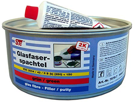 STC 2K Glasfaserspachtel grün Faserspachtel auto inkl. Härter GFK Spachtelmasse (750 g)