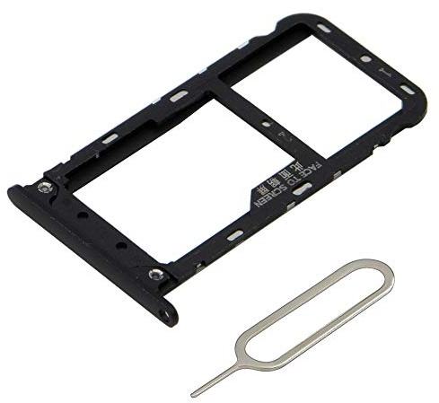 MMOBIEL Tiroir Carte Dual Sim de Rechange Compatible avec Xiaomi Poco X3 NFC/Poco X3 Pro/Poco X3-6.67 inch - INCL. Joint en Caoutchouc et l'épingle SIM - Support Carte SIM - Noir