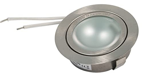 Möbeleinbauleuchte Edelstahl gebürstet 12V G4 Max 20W ohne Leuchtmittel