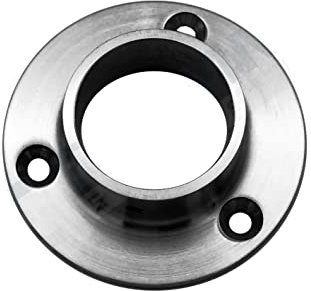 Edelstahl Steckfitting Rohrverbinder Rohrbogen Flansch Verbinder Geländer V2A (Ø 33,7 mm, Flansch)