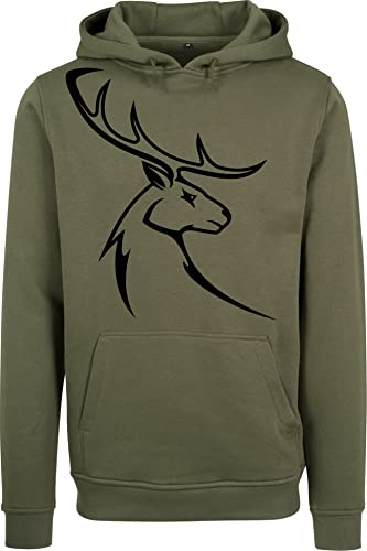 Baddery Jägartröja herr – present till jägare – jakt tröja män – jägarkläder jakt tillbehör, Hjortbock, XXL