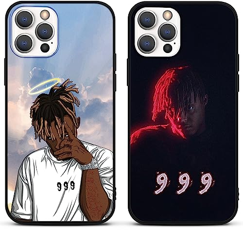 [2 Stück] Handyhülle für Apple iPhone 7/iPhone 8/SE 2020/2022 4,7 Hülle, Schwarz Weiche Silikon mit Cool Rapper Juice Wrld Design Schutzhülle Premium TPU Stoßfest Bumper Case für iPhone SE 2020/2022