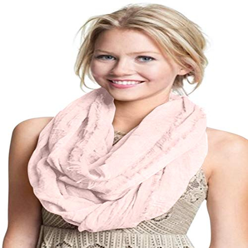 CJ Apparel Mobius Infinity Schal Seconds Schlauchschal Rundschal Pashmina, Helles Pink, Einheitsgröße