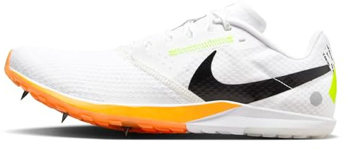 Nike Rival XC 6 Cross-Country Spikes (DX7999-100, blanco/negro-naranja total-naranja láser), Blanco/Negro-total Naranja-Naranja láser, 10.5 Women/9 Men