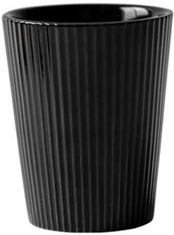 wongwongcat Ceramic Toothbrush Cup, Black (200g), 250ml, Polished, Tabletop Mount