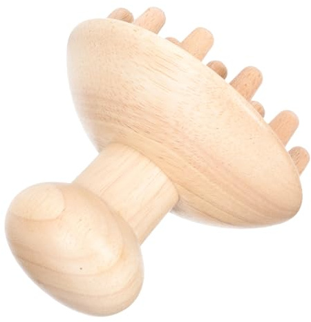 Holzkopfkamm aus Buchenholz, Handgeschnitzt, Glatte Oberfläche | Kopfhautmassagegeräte, Natürlicher Kopfkamm für Familie und Outdoor, Angenehm und Sicher