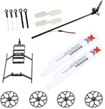 Caruner Propeller Zugstange Hauptgetriebe Fahrwerk Heckmontage Heckblatt RC Ersatzteile Combo für WLtoys XK K110 K110S RC Hubschrauber