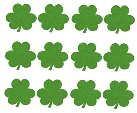 Hoement 12stücke Grüner Shamrock Untersetzer Für Patrick's Day rutschfeste Tischpads Für Zuhause Und Gastronomie Für Tassen Gläser Dekoration