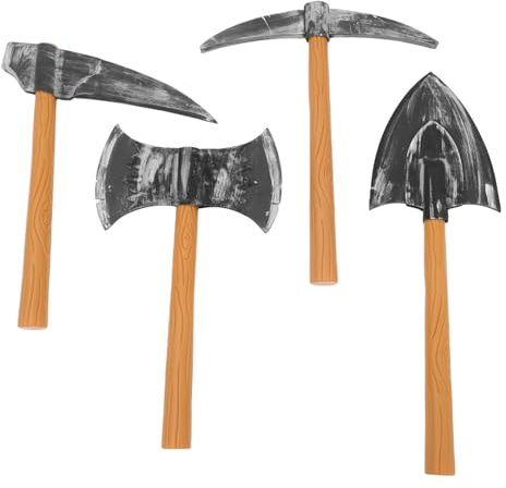 Puntello da Cosplay di Halloween, Piccone Finto 4 Pezzi in Plastica | Feste e Spettacoli, Leggero e Sicuro, Schiuma Plastica, Design Unico, Colori Vivaci