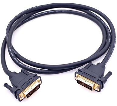 JZK 1.5m DVI a DVI cable, conector macho DVI-D doble enlace (24+1 pines), chapado en oro, para alta resolución 2560x1600, para portátiles, PC, proyectores, monitores y HDTV