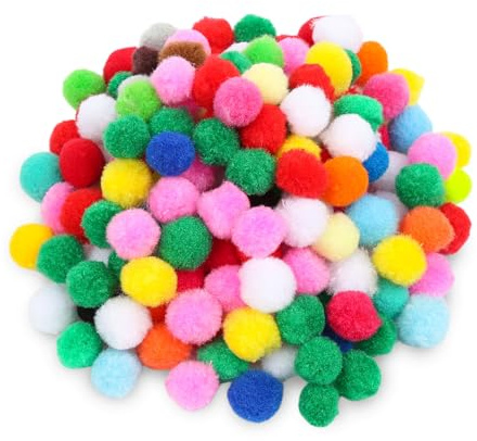 500pcs Pompons Bunt, 20mm Mini Pompons zum Basteln, Filzkugeln Bunt Klein, DIY Pompoms Bälle für Kreative Handwerk, Karneval, Ostern Dekorationen