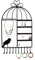 Gearmax Cintre de Bijoux en Forme de Cage d'oiseaux Support Mural Présentoirs Boucles d'oreille Supporter Collier Présentoir (Noir)