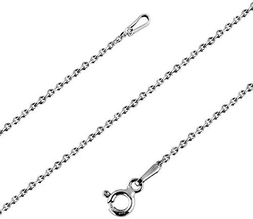 Avesano Ankerkette Damen 925 Silber 1 mm – Halskette ohne Anhänger, Made in Italy, 45 cm – Minimalistische Silberkette, Geschenkidee Frauen – 101031-045