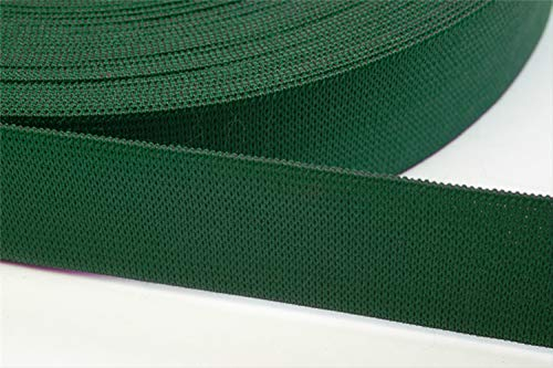 Jajasio 12 Meter Gummiband zum Nähen in 20 Farben elastische Band für Kleid Rock Hosen 16 - dunkelgrün 40mm