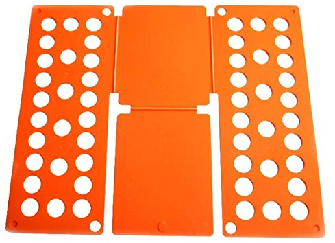 RHP Pullover Hosen Hemden Wäsche Kinder- und Erwachsen-Faltbrett Falthilfe für Wäsche Kleidung T Shirt Falten Zusammenlegen Wäschefaltbrett Hemdenfalter Wäschefalter für Kleidung Aller Art (Orange)