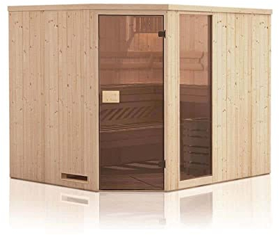 GartenHaus GmbH Innenkabine Spruce für Saunahäuser 3 Sitzbänke aus Holz Wandstärke 68 mm