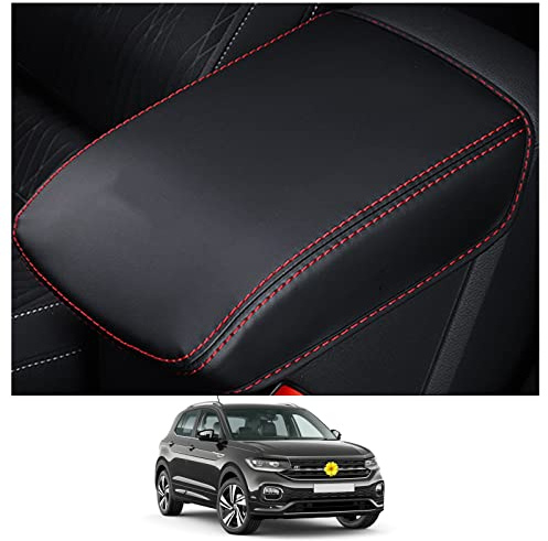 CDEFG Compatibile con VW T-Cross 2018-2023 2024 Copertura per Bracciolo T Cross Coperchio di Protezione della Scatola Parti Console Centrale Guscio del bracciolo Antigraffio Auto T Cross Accessori