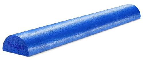Yes4All Medium Firm Half Foam Rollers for Post-Workout Relaxation, 12/18/24/36 inch PE Foam Roll for Back Massage & Yoga Exercise