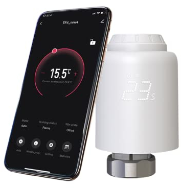 RANRAO Regulador inteligente del radiador del termóstato elegante del radiador con la calefacción del App WiFi