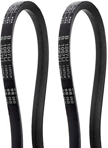 sourcing map 2pcs B-1067 V-Belts Drive Belt 1067mm(42) Inner Girth 17mm Top Width B Section Rubber for Power Transmission
