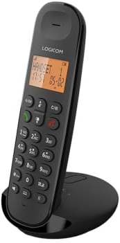 Logicom ILOA 155T - Telefono fisso senza fili con registratore telefonico - Solo - Telefoni analogici e DECT - Nero
